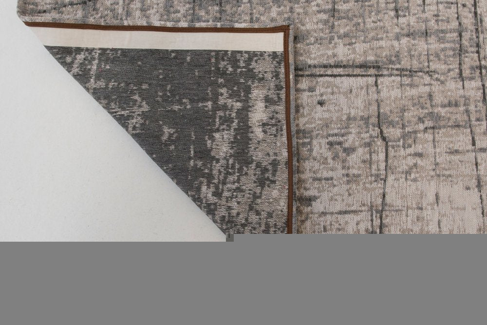8' X 11' Gray and White Abstract Non Skid Area Rug