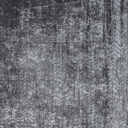 3' X 5' Black and Gray Chevron Non Skid Area Rug