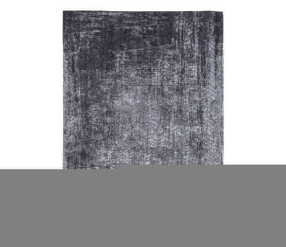 5' X 7' Black and Gray Chevron Non Skid Area Rug
