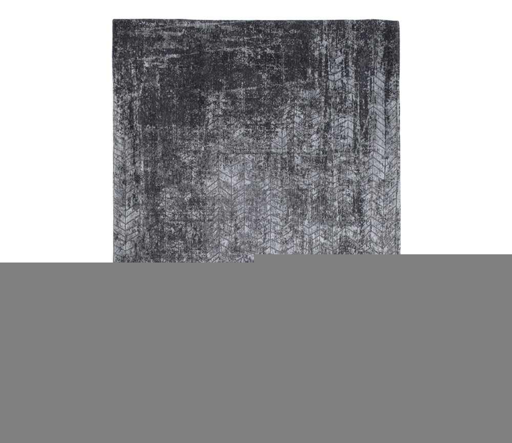 8' X 11' Black and Gray Chevron Non Skid Area Rug