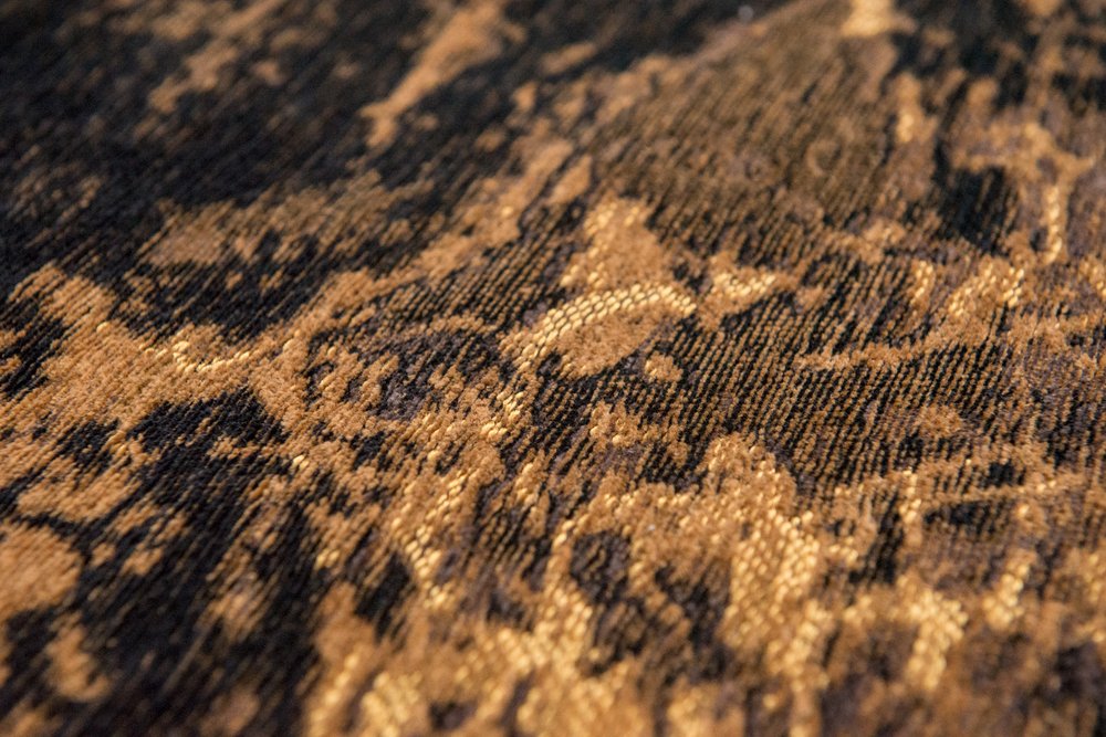 8' X 11' Yellow and Brown Abstract Non Skid Area Rug