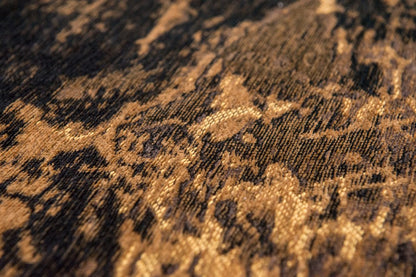 9' X 13' Yellow and Brown Abstract Non Skid Area Rug