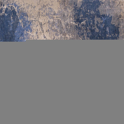 5' X 7' Blue and Gray Abstract Non Skid Area Rug