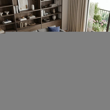 7' X 9' Blue and Gray Abstract Non Skid Area Rug