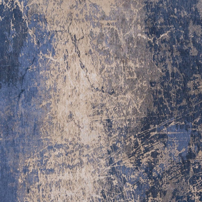 9' X 13' Blue and Gray Abstract Non Skid Area Rug