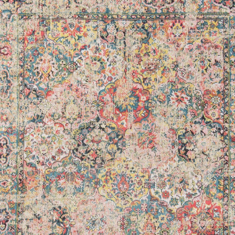 7' X 9' Red Oriental Non Skid Area Rug