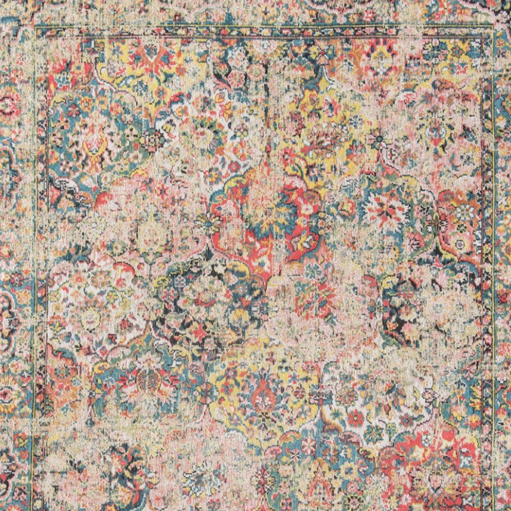 9' X 13' Red Oriental Non Skid Area Rug