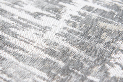 5' X 7' Gray and White Abstract Non Skid Area Rug