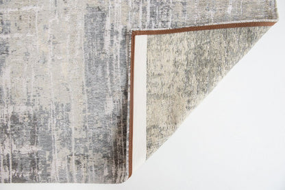6' X 8' Gray and White Abstract Non Skid Area Rug