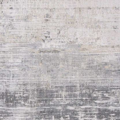 8' X 11' Gray and White Abstract Non Skid Area Rug