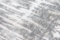 5' Gray and White Round Abstract Non Skid Area Rug