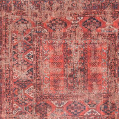 7' X 9' Red Oriental Non Skid Area Rug