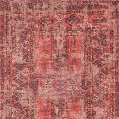 7' X 9' Red Oriental Non Skid Area Rug