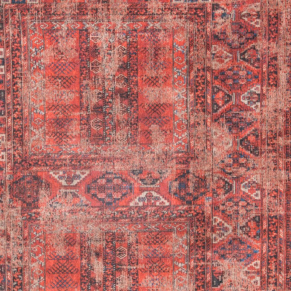 8' X 11' Red Oriental Non Skid Area Rug