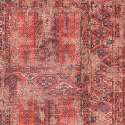 8' X 11' Red Oriental Non Skid Area Rug