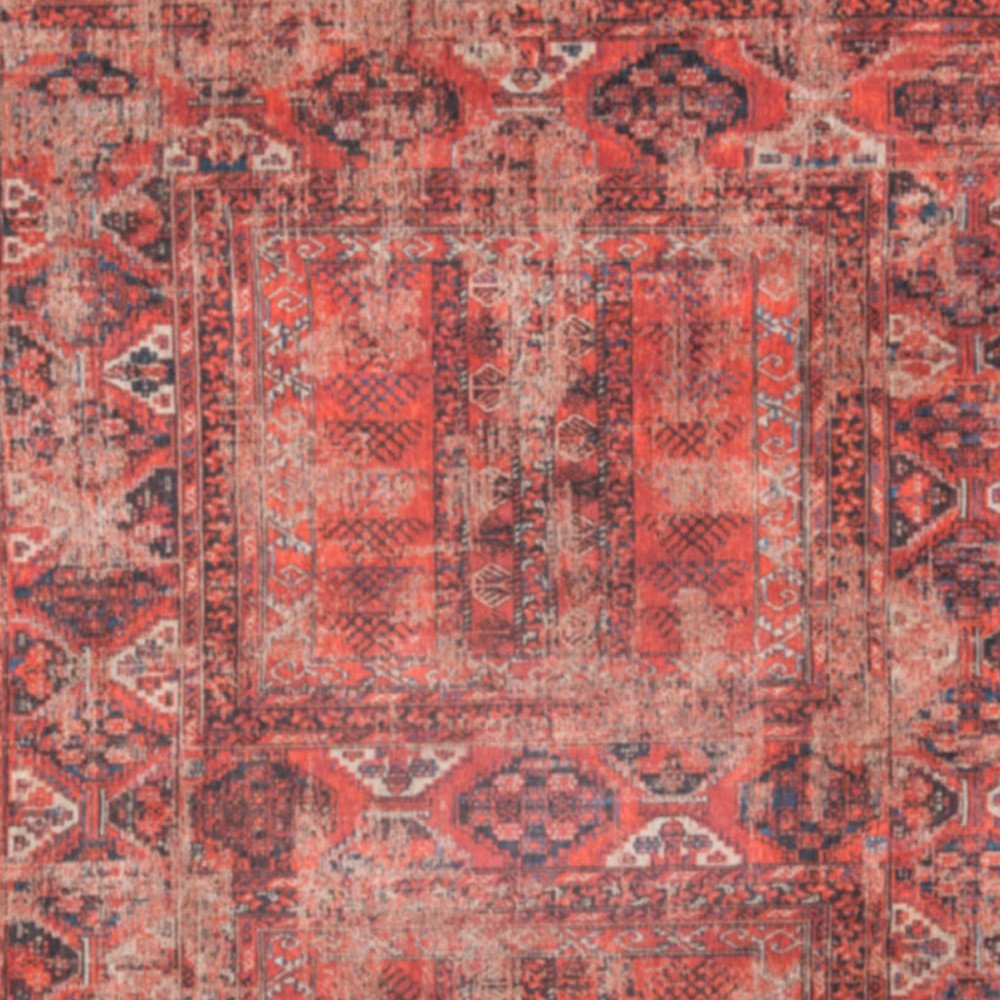 9' X 13' Red Oriental Non Skid Area Rug