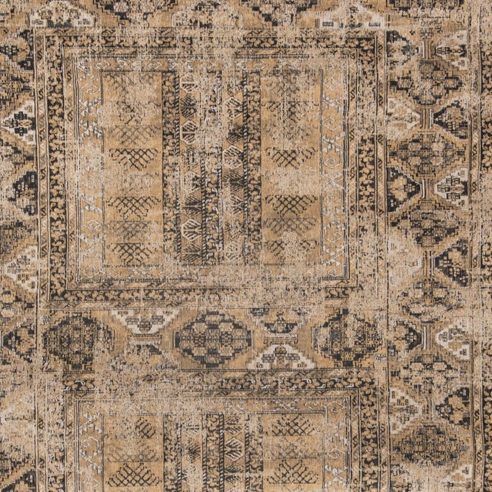 6' X 8' Brown Oriental Non Skid Area Rug