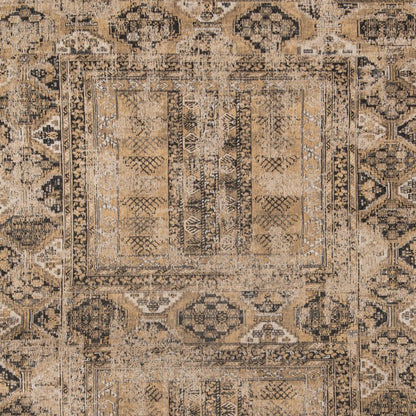 7' X 9' Brown Oriental Non Skid Area Rug