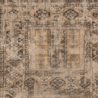 8' X 11' Brown Oriental Non Skid Area Rug