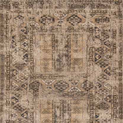 8' X 11' Brown Oriental Non Skid Area Rug