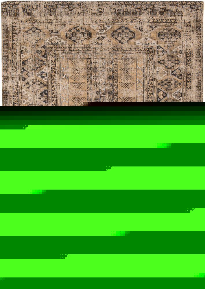 9' X 13' Brown Oriental Non Skid Area Rug