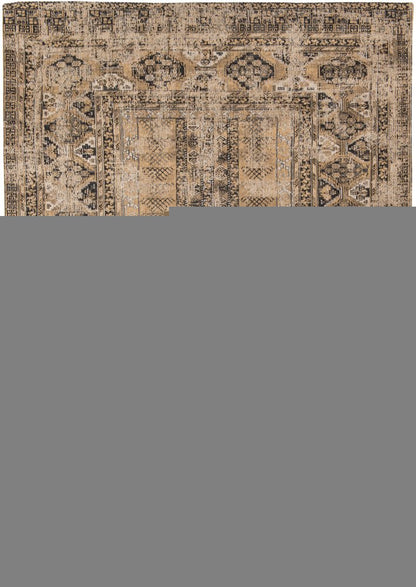 9' X 13' Brown Oriental Non Skid Area Rug