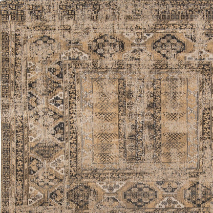 9' X 13' Brown Oriental Non Skid Area Rug