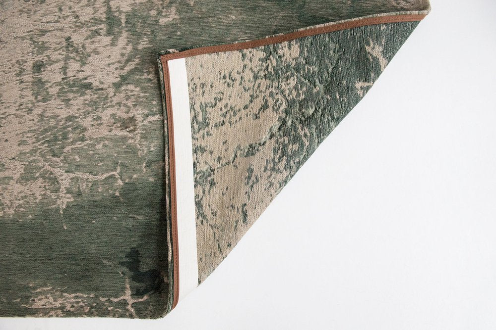 5' X 7' Beige and Green Abstract Non Skid Area Rug