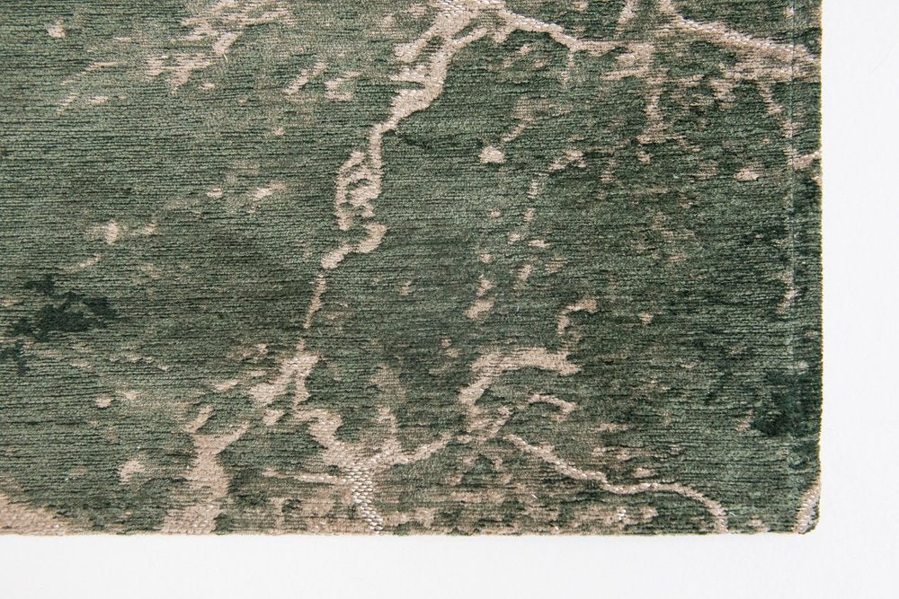 5' X 7' Beige and Green Abstract Non Skid Area Rug