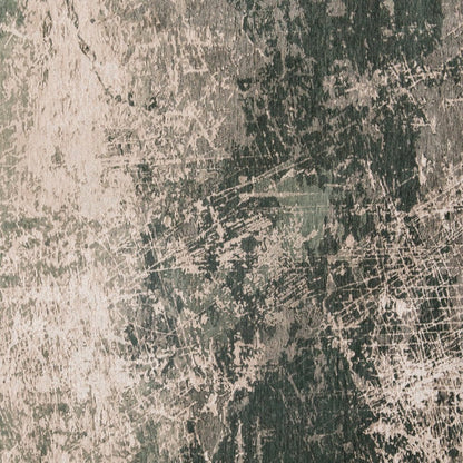 5' X 7' Beige and Green Abstract Non Skid Area Rug