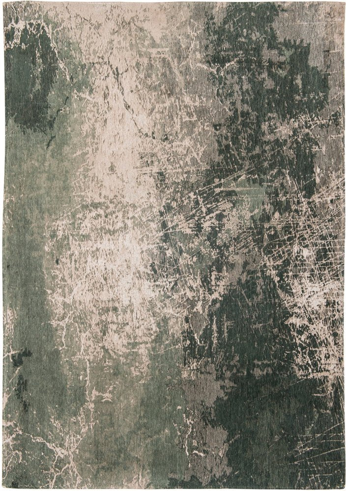 9' X 13' Beige and Green Abstract Non Skid Area Rug