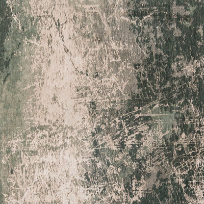 9' X 13' Beige and Green Abstract Non Skid Area Rug