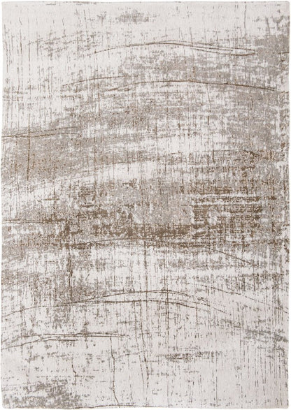 8' Gray and Beige Round Abstract Non Skid Area Rug