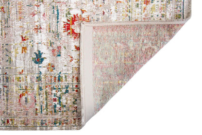 6' X 8' Gray and Brown Oriental Non Skid Area Rug