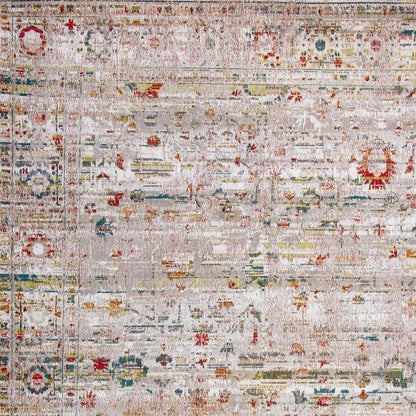 6' X 8' Gray and Brown Oriental Non Skid Area Rug