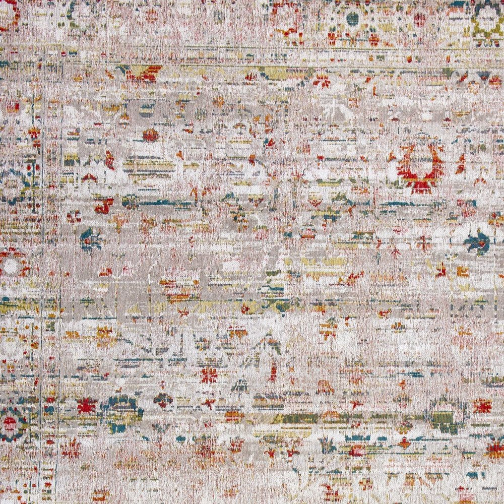 5' X 7' White Oriental Non Skid Area Rug