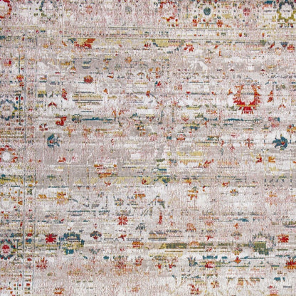 5' X 7' White Oriental Non Skid Area Rug