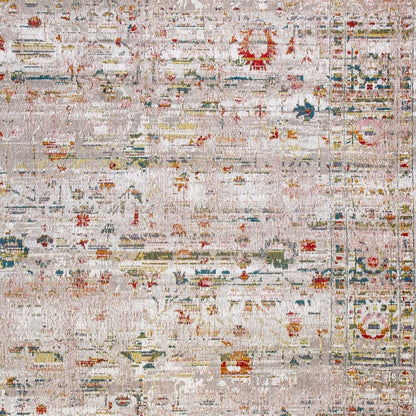 6' X 8' White Oriental Non Skid Area Rug