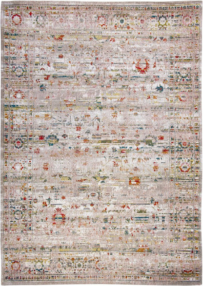 7' X 9' White Oriental Non Skid Area Rug