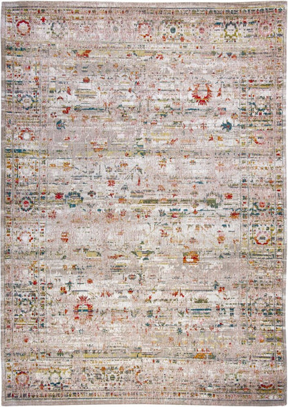 7' X 9' White Oriental Non Skid Area Rug