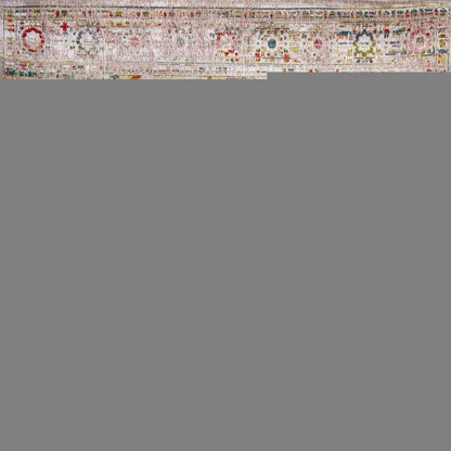 7' X 9' White Oriental Non Skid Area Rug