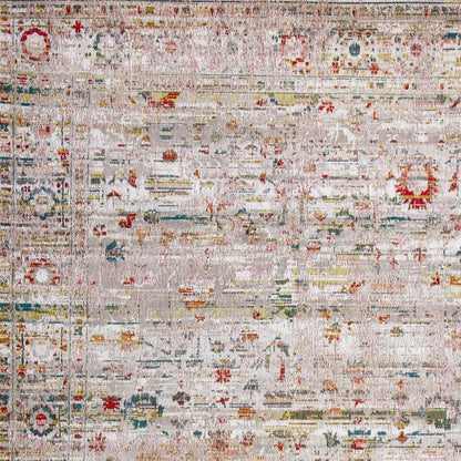 9' X 13' White Oriental Non Skid Area Rug