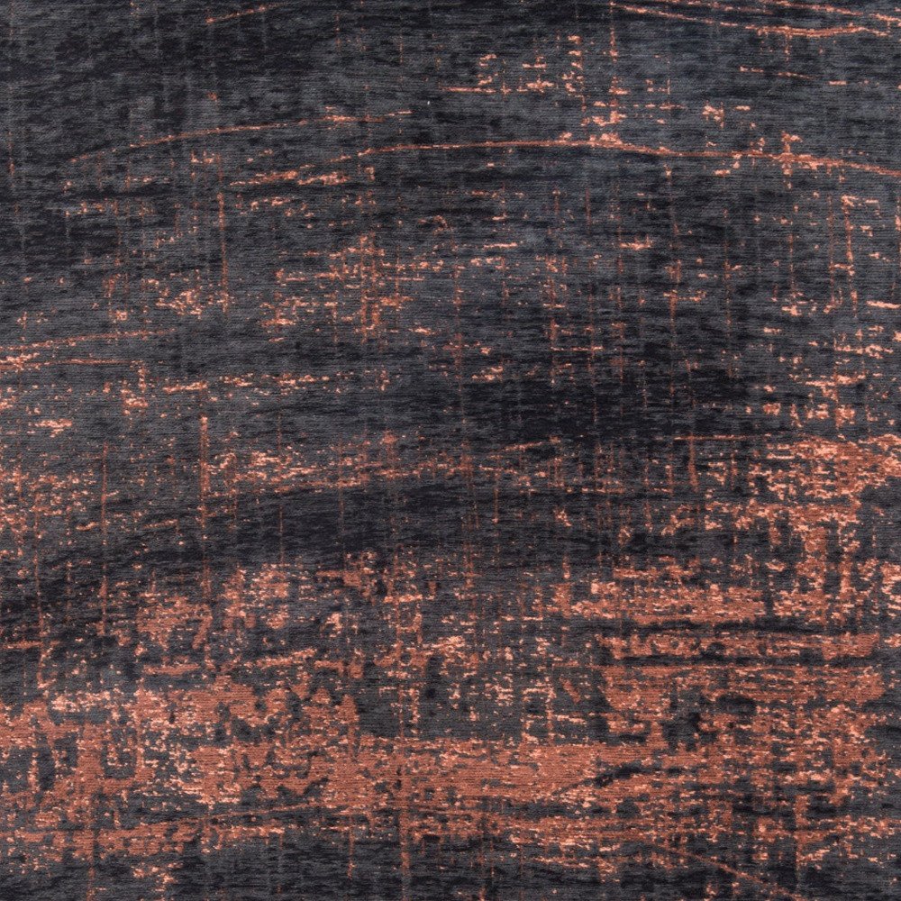 3' X 5' Black and Gold Abstract Non Skid Area Rug