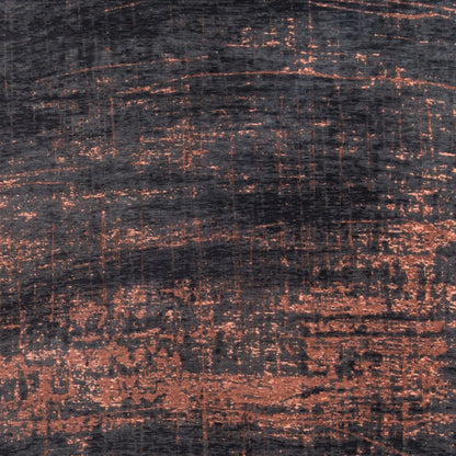 3' X 5' Black and Gold Abstract Non Skid Area Rug