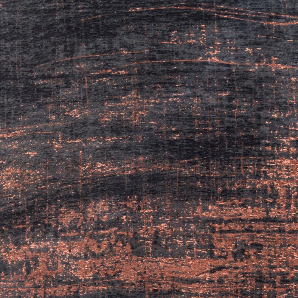 6' X 8' Black and Gold Abstract Non Skid Area Rug