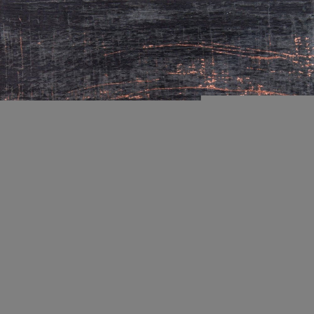 6' X 8' Black and Gold Abstract Non Skid Area Rug