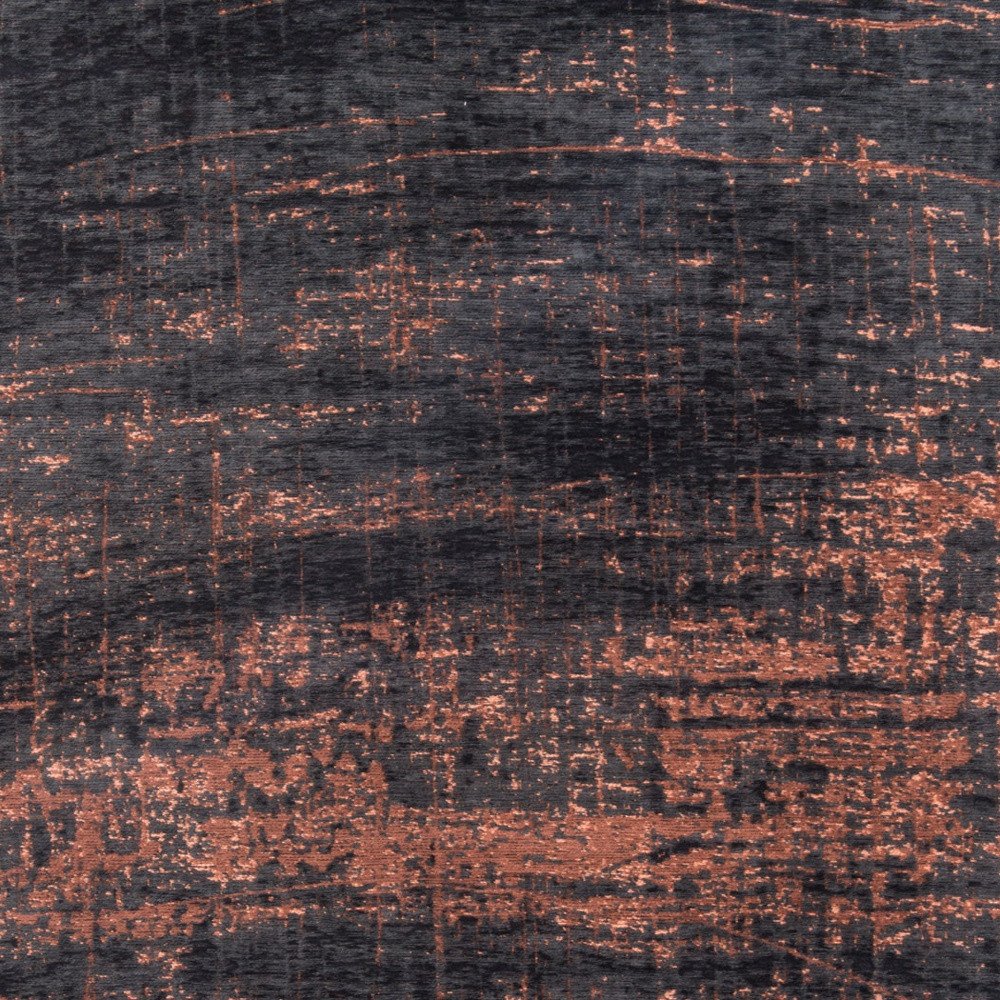 8' X 11' Black and Gold Abstract Non Skid Area Rug