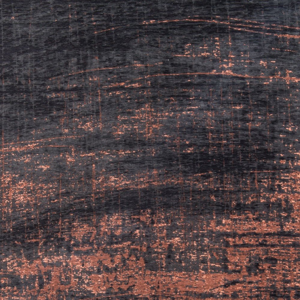 9' X 13' Black and Gold Abstract Non Skid Area Rug