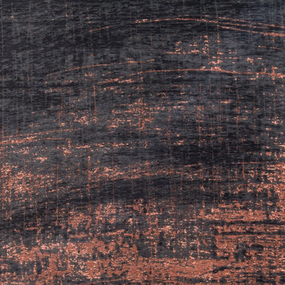 9' X 13' Black and Gold Abstract Non Skid Area Rug