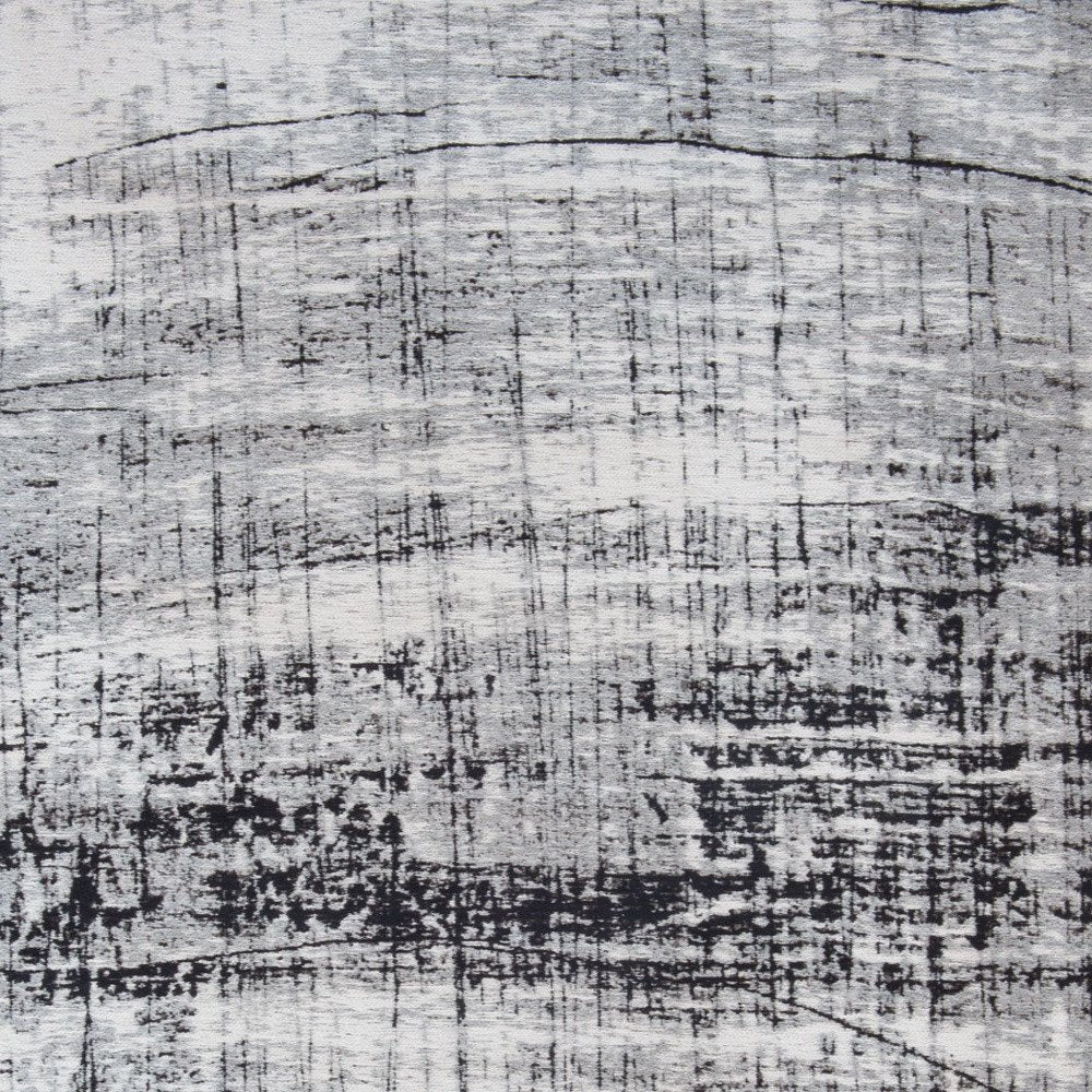 3' X 5' Black and White Abstract Non Skid Area Rug